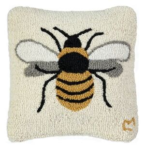 Chandler 4 Corners Lone Bee Wool Throw Pillow With Insert 14x14 New With Tags